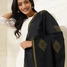 Fabindia Ethnic Motifs Embroidered Cotton Dupatta-45