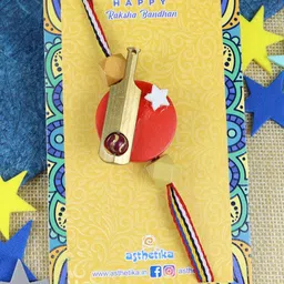 Asthetika Boys Cricket Bat Sports Thread Rakhi-24
