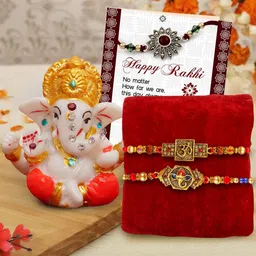 TIED RIBBONS Set of 2 Rakhis With Idol Gift-6