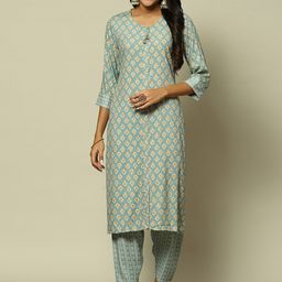 Rangriti Ethnic Motifs Printed Kurta With Trousers-51