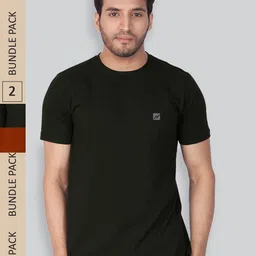 LUX NITRO Pack Of 2 Plus Size Round Neck Lounge T-shirts-image-11