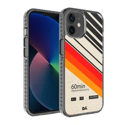 DailyObjects Black & Orange Printed Mini Camcorder iPhone 12 Phone Case-14