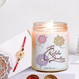 Aromatic Fables Lavender Scented Candle with Raksha Bandhan Gift Pack-image-60