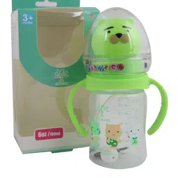 GUCHIGU Baby Green BPA Free Feeding Bottles with Handle 180ml - 9010C-image-16