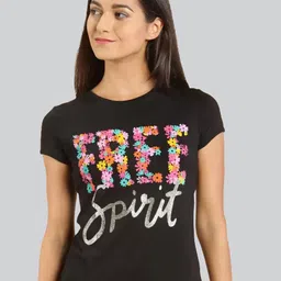 LYRA Women Floral Printed Cotton T-shirt-image-34