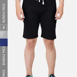 PRIDE APPAREL Men Pack Of 3 Antimicrobial Technology pure Cotton Sports Shorts-image-68