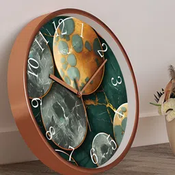 RANDOM Green & Brown Printed Contemporary Round Wall Clock-image-77
