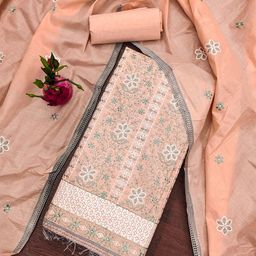 KALINI Embroidered Pure Cotton Unstitched Dress Material-44
