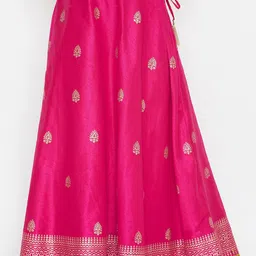 studio rasa Block Printed Flared Maxi Skirt-81