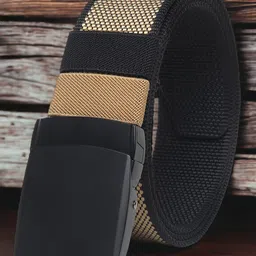 ZORO Men Textured Canvas Reversible Belt-image-84