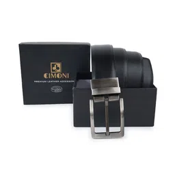 CIMONI Men Textured Leather Reversible Belt-image-17