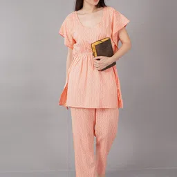 Noty Ethnic Motifs Printed Kaftan Night Suit-picture-19