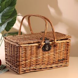 HABERE INDIA Brown & Black Textured Bamboo Reusable Multi-Utility Organiser-58
