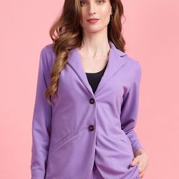 Golden Kite Notched Lapel Collar Long Sleeved Single-Breasted Blazers-picture-1
