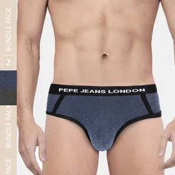 Pepe Jeans Men Pack Of 2 Solid Basic Briefs-24