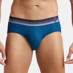 Jockey Men Blue Solid Basic Briefs-57