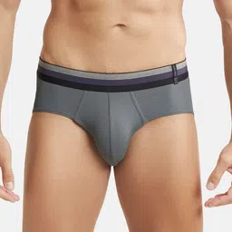 Jockey Men Grey Solid Basic Briefs-picture-56