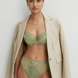 Marks & Spencer Self Design High Waisted Brazilian Knicker Basic Briefs-16