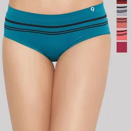 C9 AIRWEAR Pack Of 6 Assorted Mid-Rise Striped Seamless Basic Briefs-picture-11