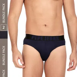 Pepe Jeans Men Pack Of 2 Cotton Anti Microbial Low-Rise Basic Briefs- 8904311371540-picture-23