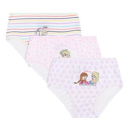 Bodycare Kids Girls Pack Of 3 Assorted Frozen Printed Cotton Basic Briefs-image-59