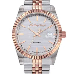 Mathey-Tissot Men Silver-Toned Swiss Made Mathy III Automatic Dial Watch H1810ATRA-image-13