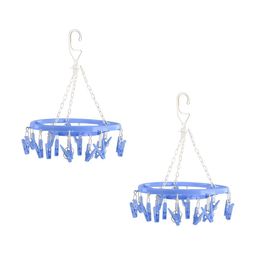 Kuber Industries Blue 32Pieces Clothes Hangers-15