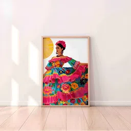 Aura Pink & Blue Princess Wooden Wall Frame-picture-43