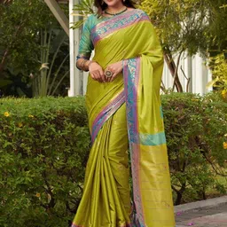 SGF11 Floral Woven Design Zari Banarasi Saree-11