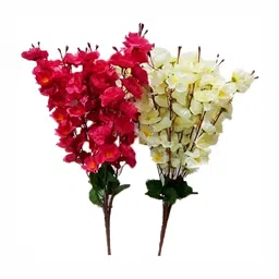 WELL ART GALLERY Pink and White 9 Pieces Cherry Blossom Artificial Flowers-image-53