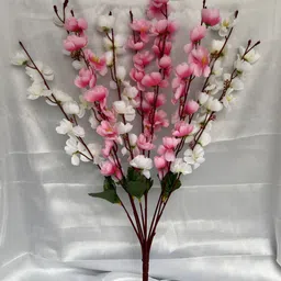 WELL ART GALLERY Pink & White 9 Pieces Cherry Blossom Artificial Flowers-17