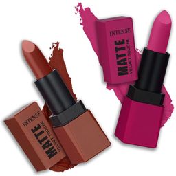 PERPAA Sensational Matte Intense Velvet Touche Set Of 2 Lipstick - BrownSugar&PinkPassion-15