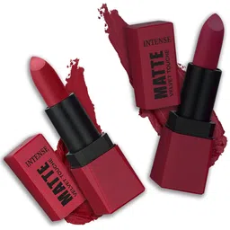PERPAA Sensational Matte Intense Velvet Touche Set Of 2 Lipstick - MoodyMaroon&RockingRed-1