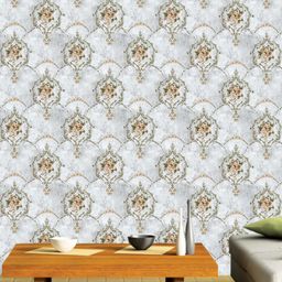 Jaamso Royals White & Green Self Adhesive Removable Wallpaper-image-96