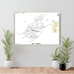 Wallpics White & Black Kachchh District Anjar Taluk Map Water Resistant Wall Sticker-image-40
