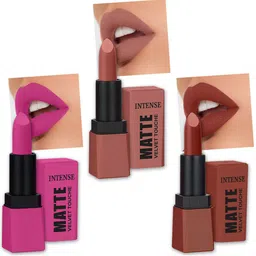 PERPAA Set Of 3 Sensational Matte Intense Velvet Touche Lipstick with Vitamin E- 3.5g Each-16