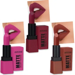 PERPAA Set Of 3 Sensational Matte Intense Velvet Touche Lipstick with Vitamin E- 3.5g Each-43