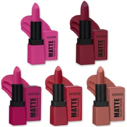 PERPAA Set Of 5 Sensational Matte Intense Velvet Touche Lipstick with Vitamin E- 3.5g Each-48