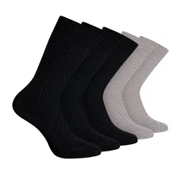 footprints FOOTPRINT Men 5 Pairs Anti Odour Organic Cotton Calf-Length Ribbed Bamboo Formal Socks-picture-32