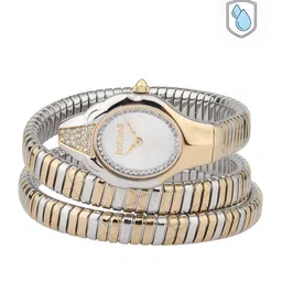 Just Cavalli Women Silver-Toned Brass Embellished Dial & Multicoloured Stainless Steel Bracelet Style Straps Watch-image-69