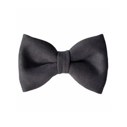 The Tie Hub Men Grey Solid Bow Tie-picture-33