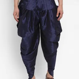Kaifoo Men Navy Blue Solid Dhotis-12