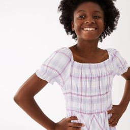 Marks & Spencer Lavender Checked Midi Dress-image-22