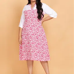 LastInch Pink Printed Midi Dress-image-55
