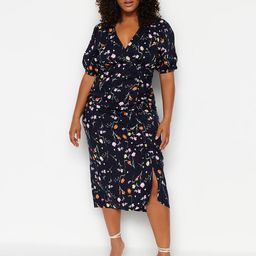 Trendyol Plus Size Floral Printed Midi Dress-picture-43