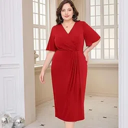 Samsara Couture Ruffled Sheath Midi Dress-picture-58