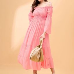 all about you Off-Shoulder Empire Midi Dress-image-5
