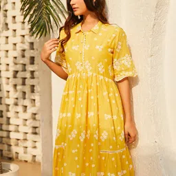 Biba Floral Printed Maxi Midi Dress-image-44