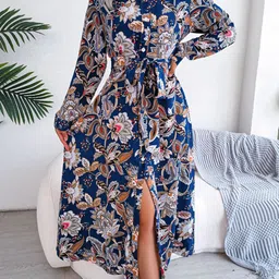 StyleCast Floral Printed Fit & Flare Midi Dress-picture-26