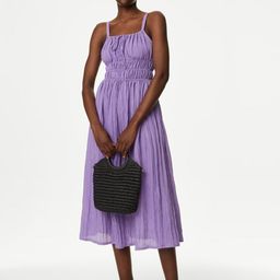Marks & Spencer Striped Fit & Flare Midi Dress-image-73